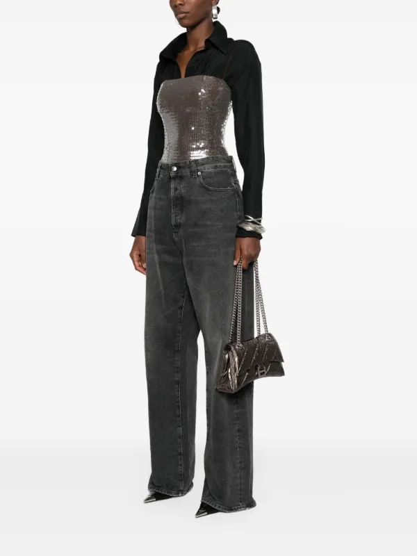 【BALENCIAGA】関税込☆Crush ショルダーバッグ S Women's Crush Chain Bag Large in Black | Balenciaga US