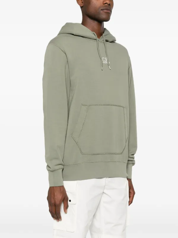 C.P. Company logo-print Cotton Hoodie | Green | FARFETCH BH