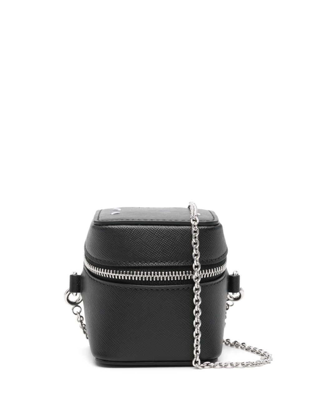 Maison Margiela Four-stitch Geometric Mini Bag In Black