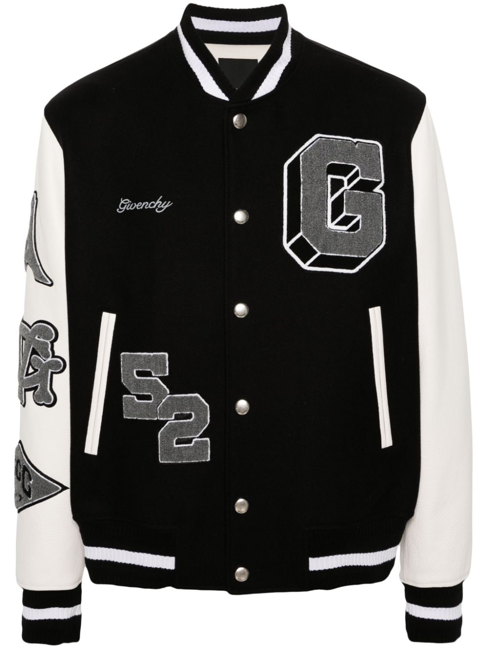 Givenchy colour-block bomber jacket Zwart