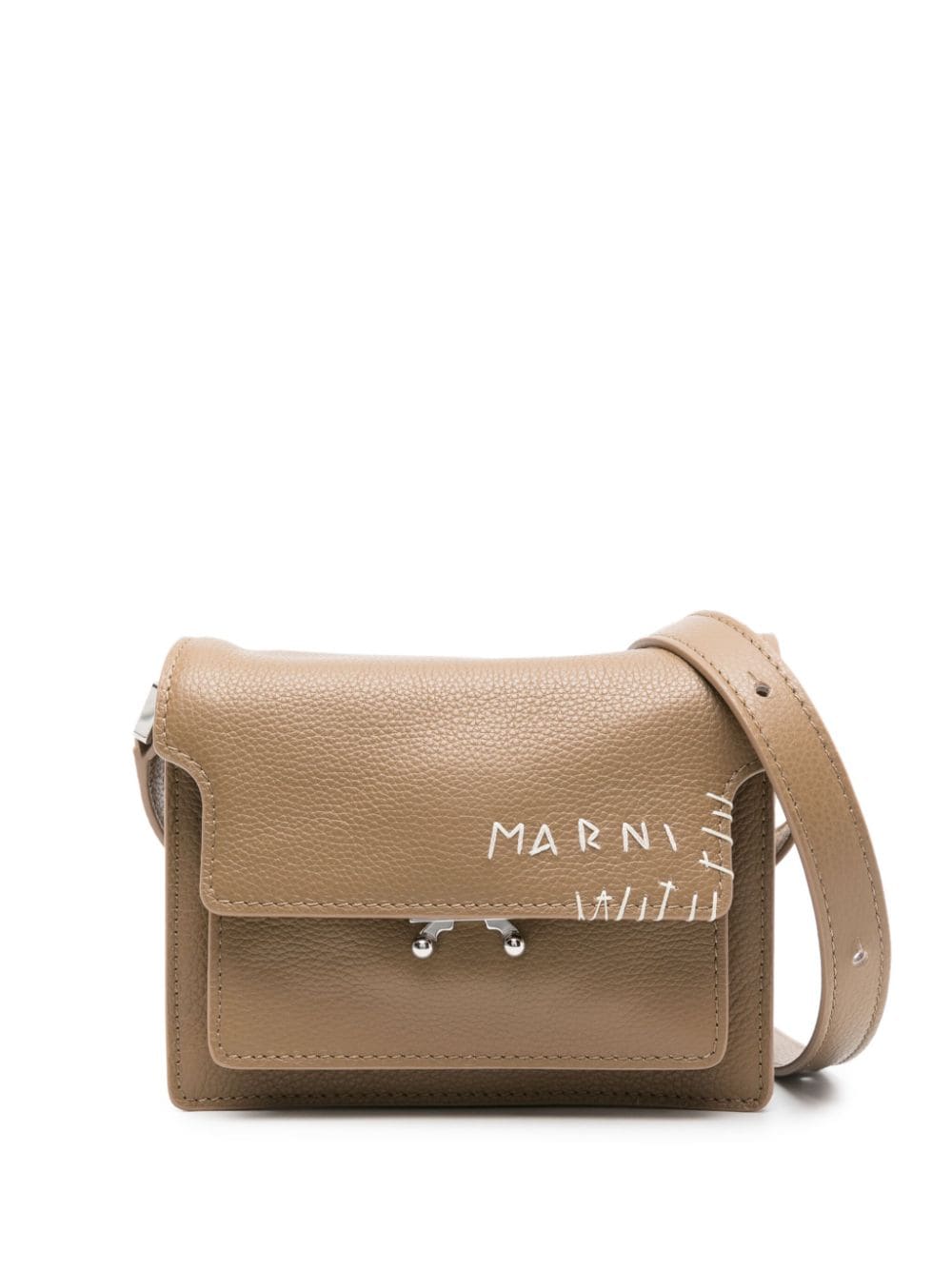Marni Mini Trunk Crossbody Bag In Neutrals