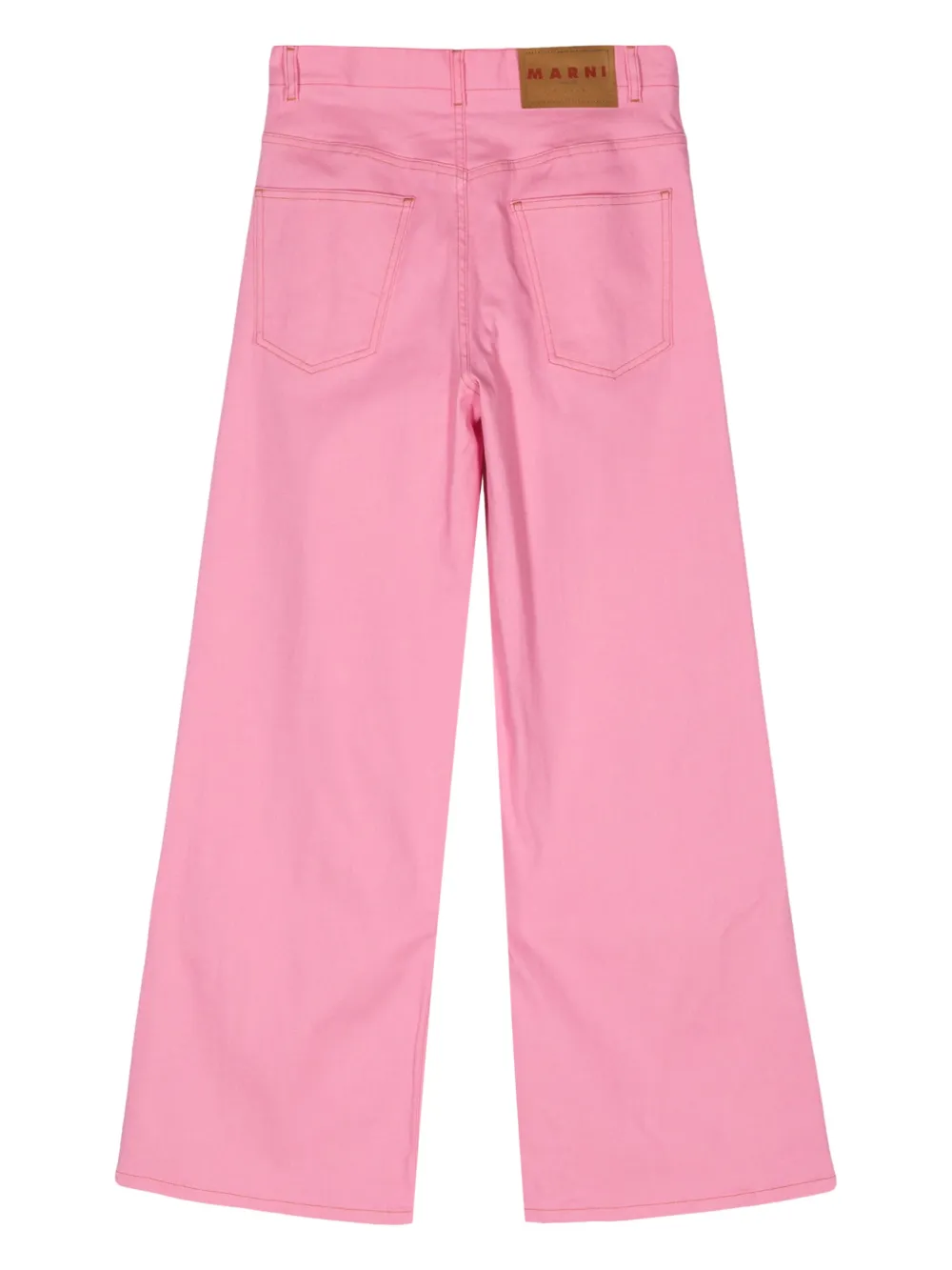 Marni High waist jeans met wijde pijpen Roze