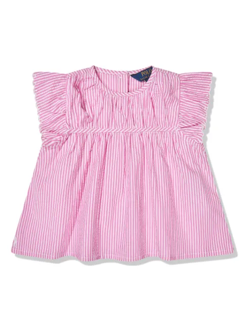 POLO RALPH LAUREN KIDS blouse en coton à rayures