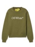 Off-White Kids Bookish cotton jumper - Green