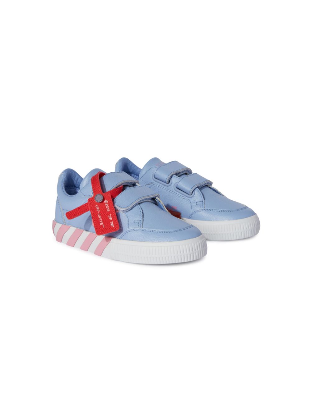 Off-White Kids Low Vulcanized leren sneakers Blauw