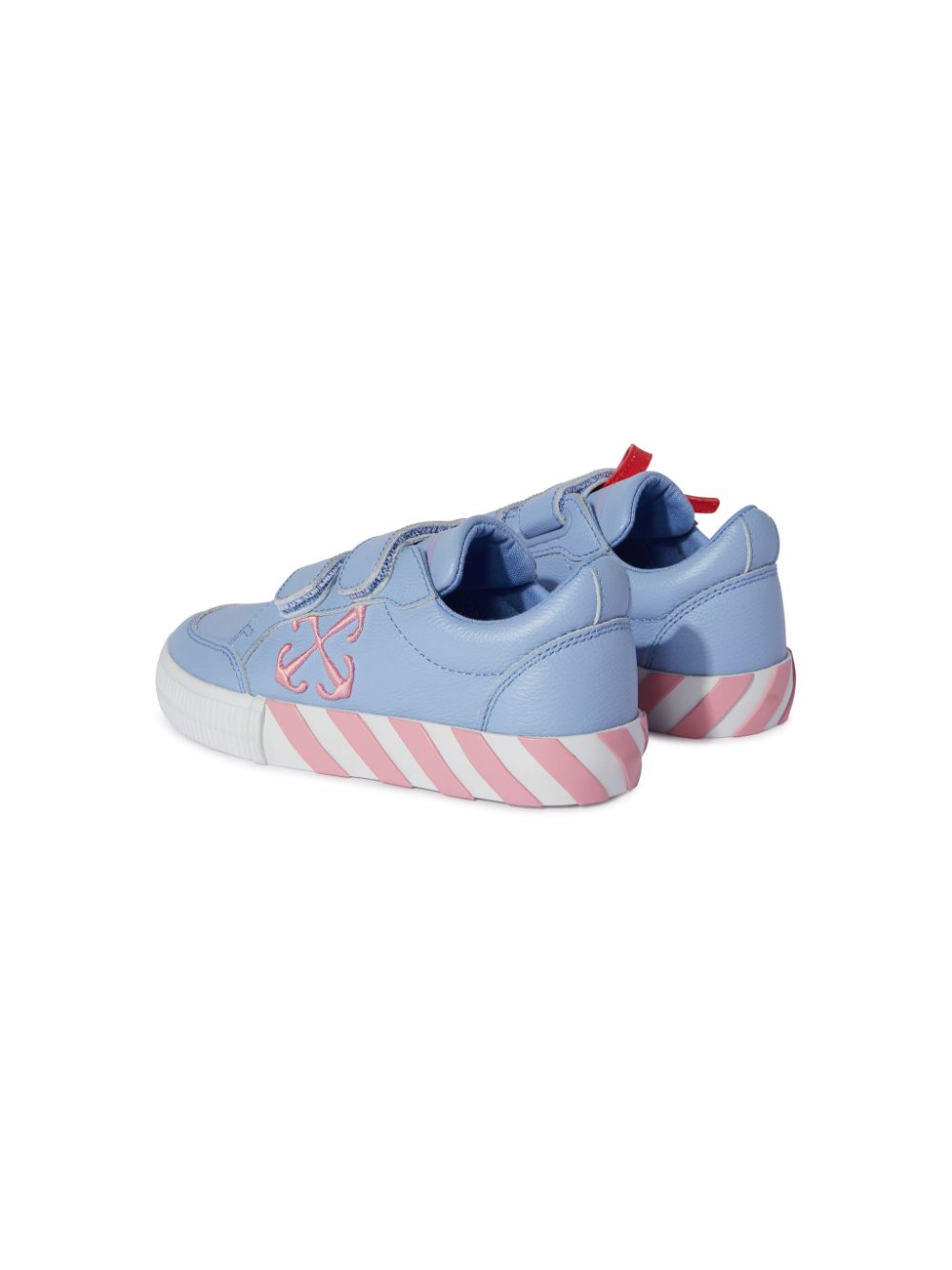 Off-White Kids Low Vulcanized leren sneakers Blauw