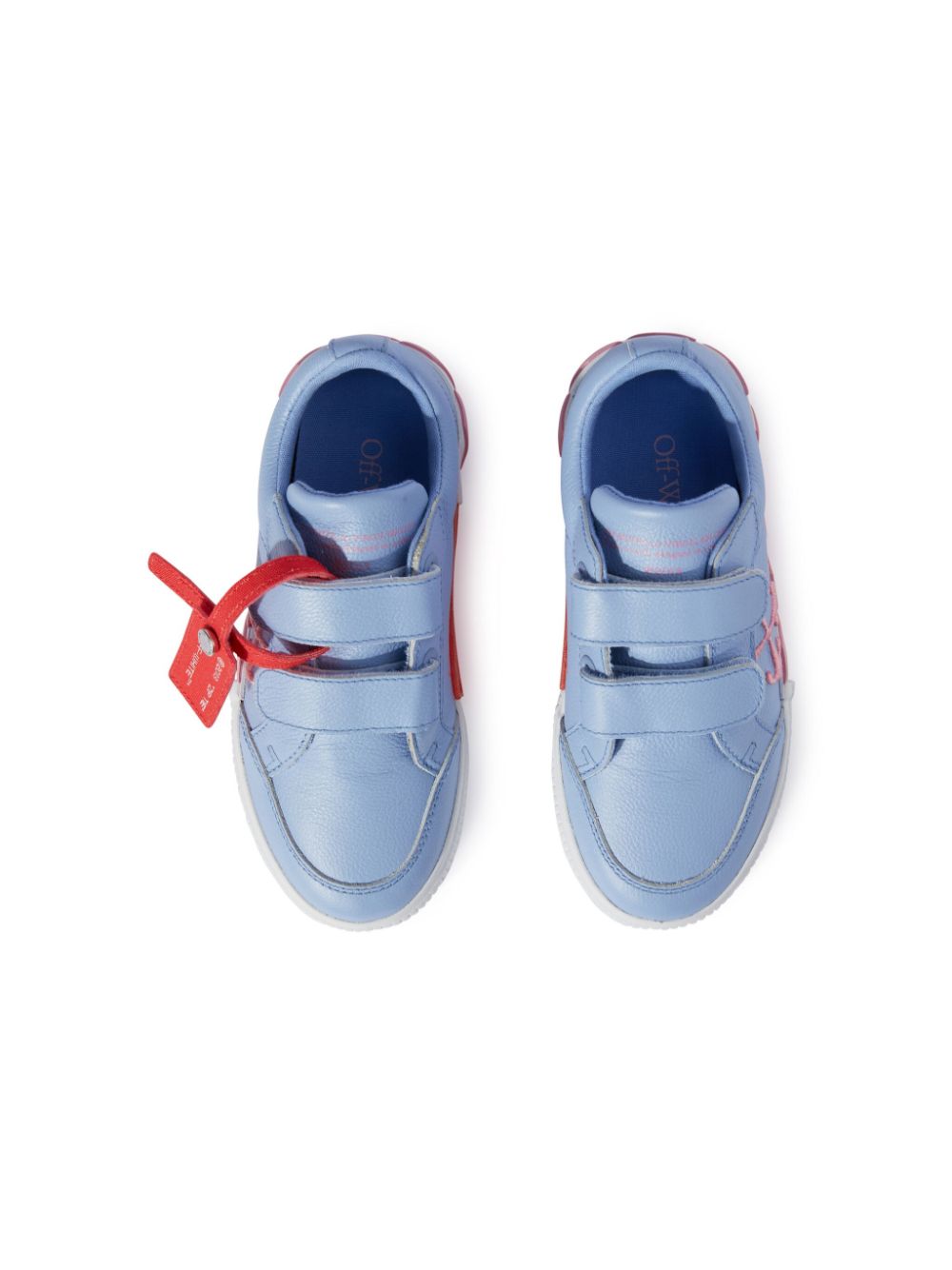 Off-White Kids Low Vulcanized leren sneakers Blauw