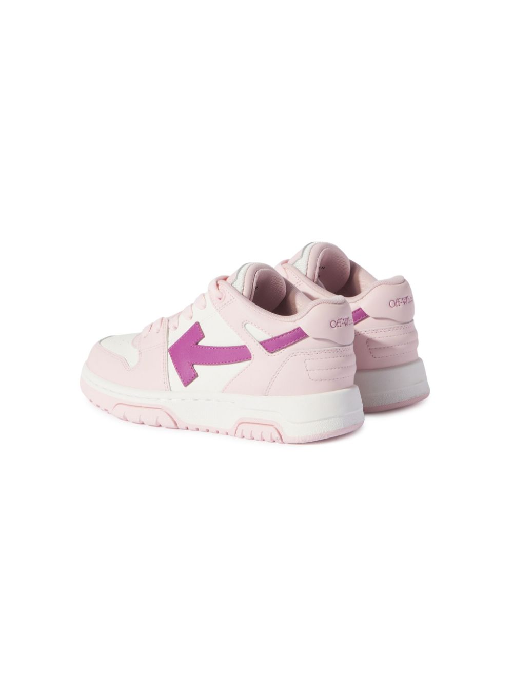 Off-White Kids Out Of Office leren sneakers Roze