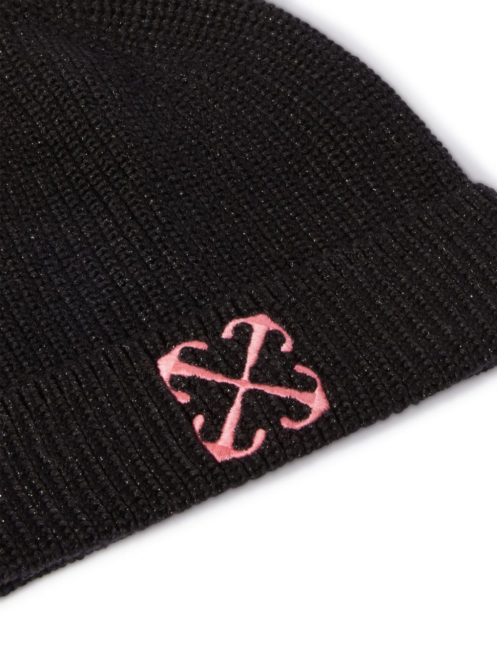 Off-White Kids Arrow wool-cotton beanie - Black