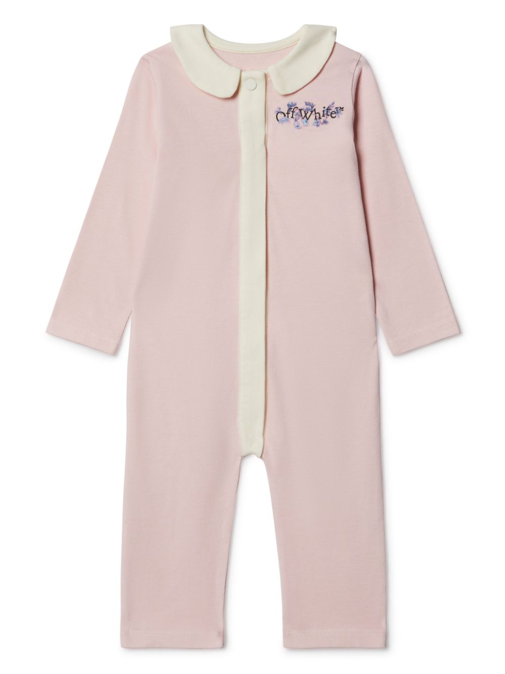 Off-White Kids Bookish Flowers katoenen romper Roze