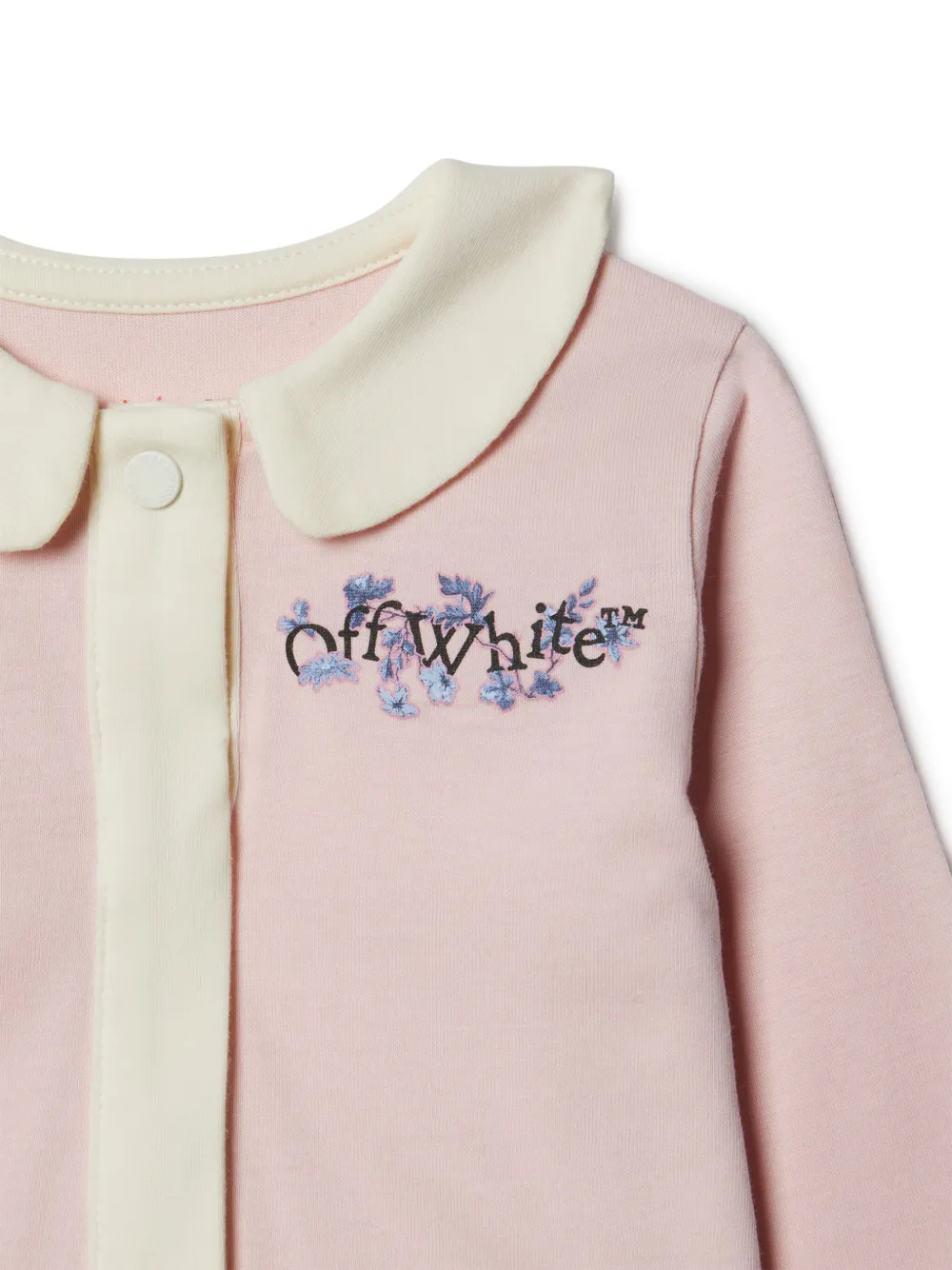Off-White Kids Bookish Flowers katoenen romper Roze