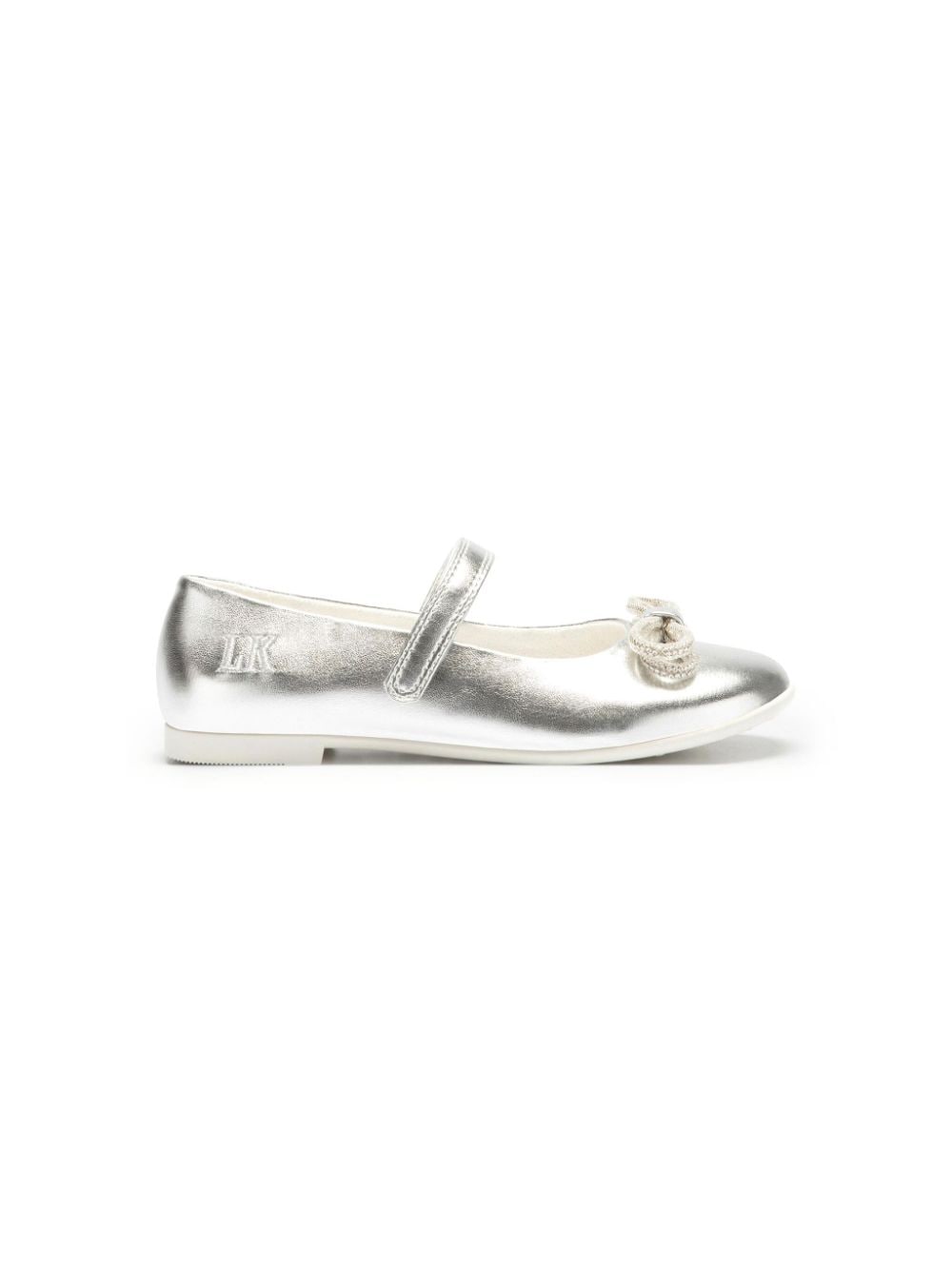 Shop Lelli Kelly Serena Bow-detail Ballerina Shoes In Silver