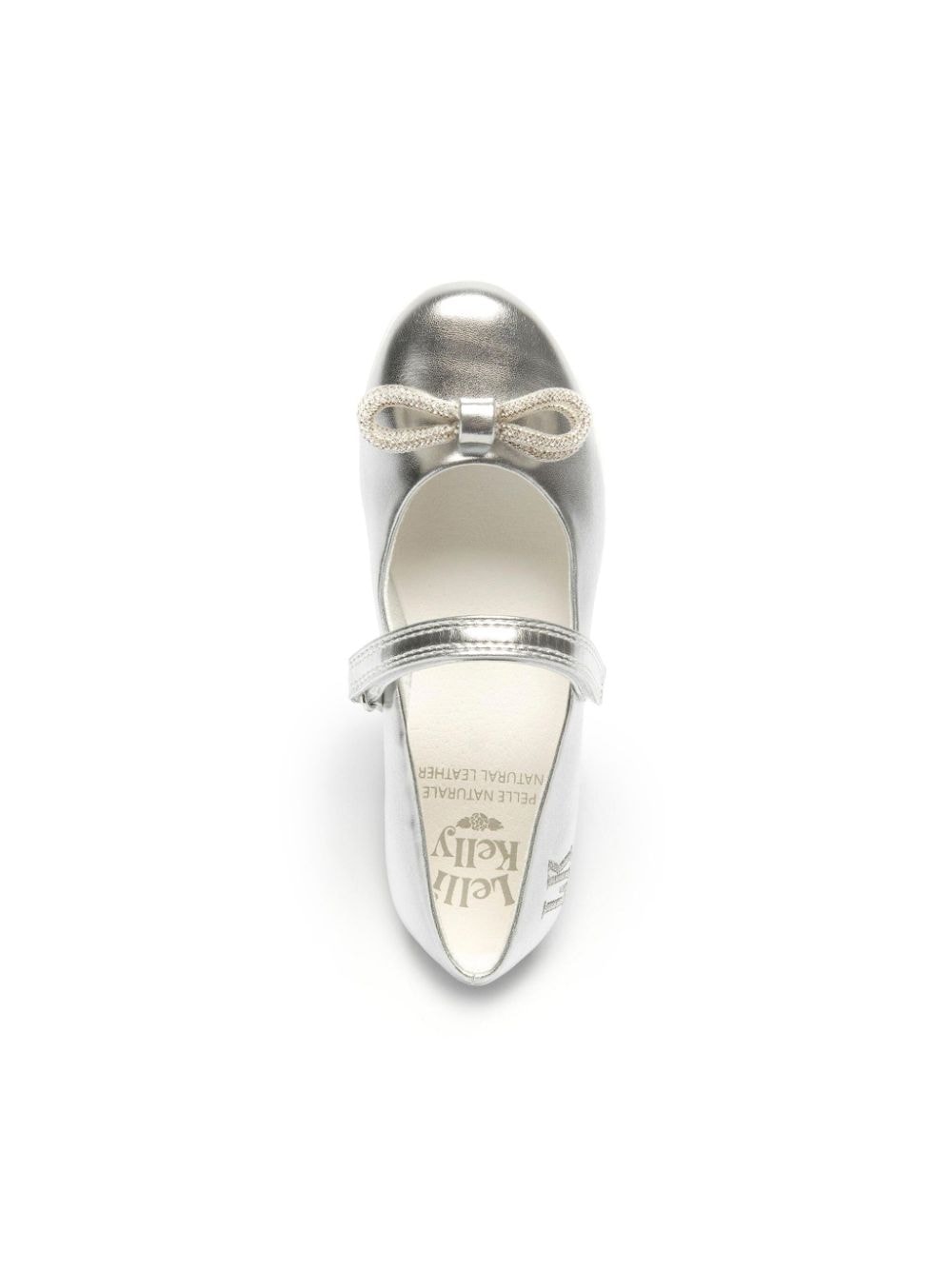 Shop Lelli Kelly Serena Bow-detail Ballerina Shoes In Silver