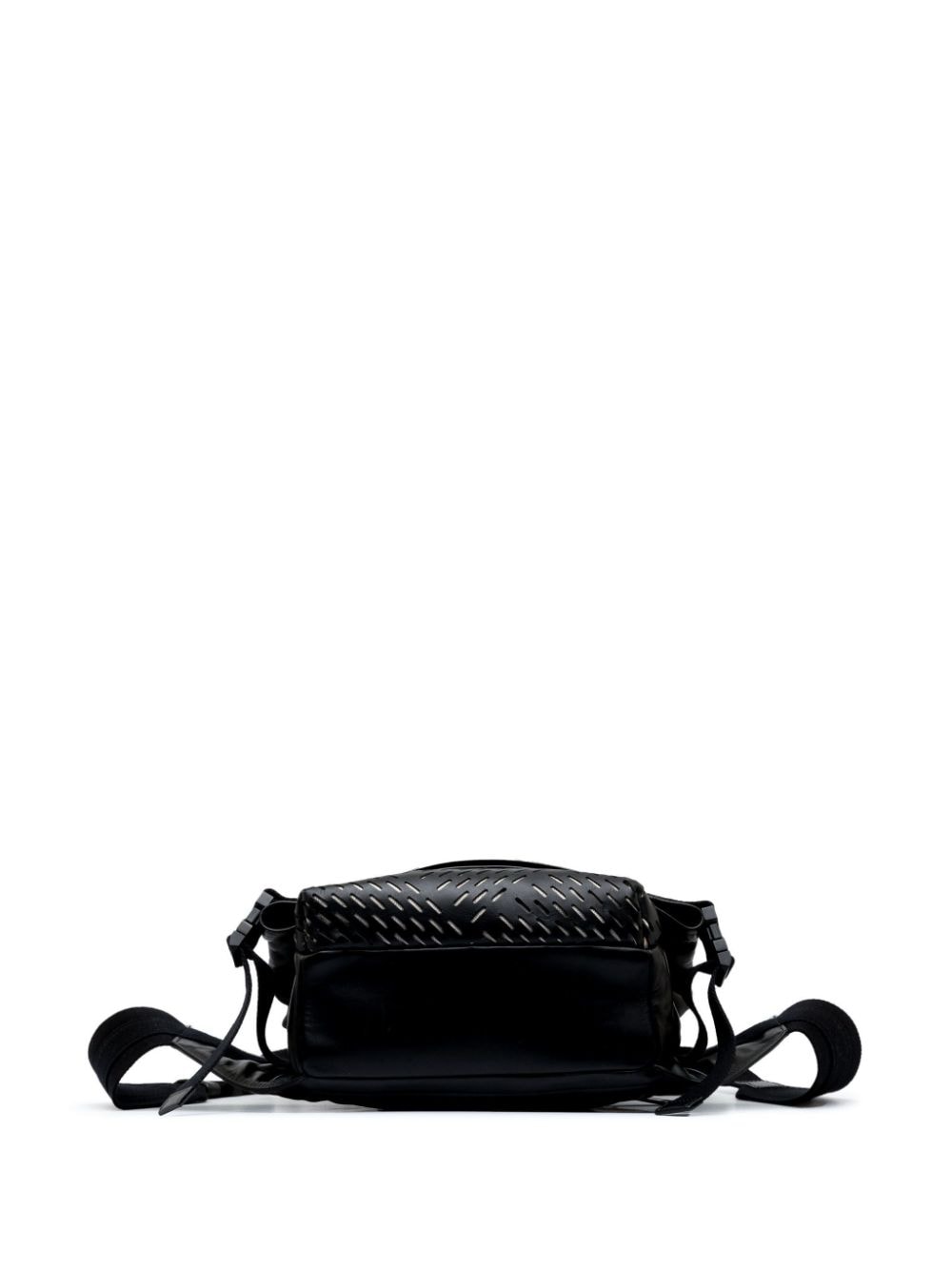 Pre-owned Bottega Veneta 2012-2023 Perforated Leather Belt Bag In Black