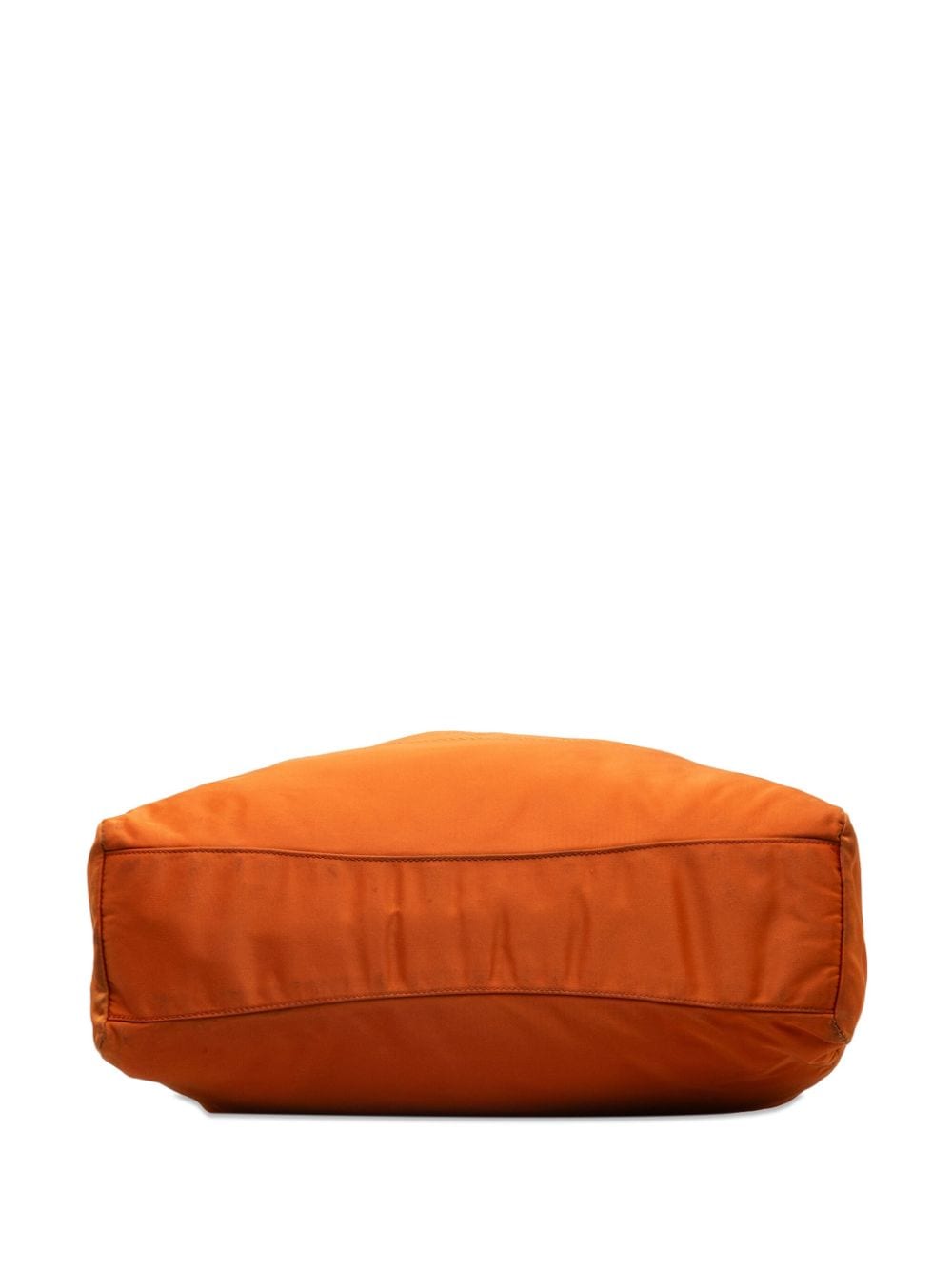 Pre-owned Prada 2000-2023 Logo-jacquard Drawstring Tote Bag In Orange