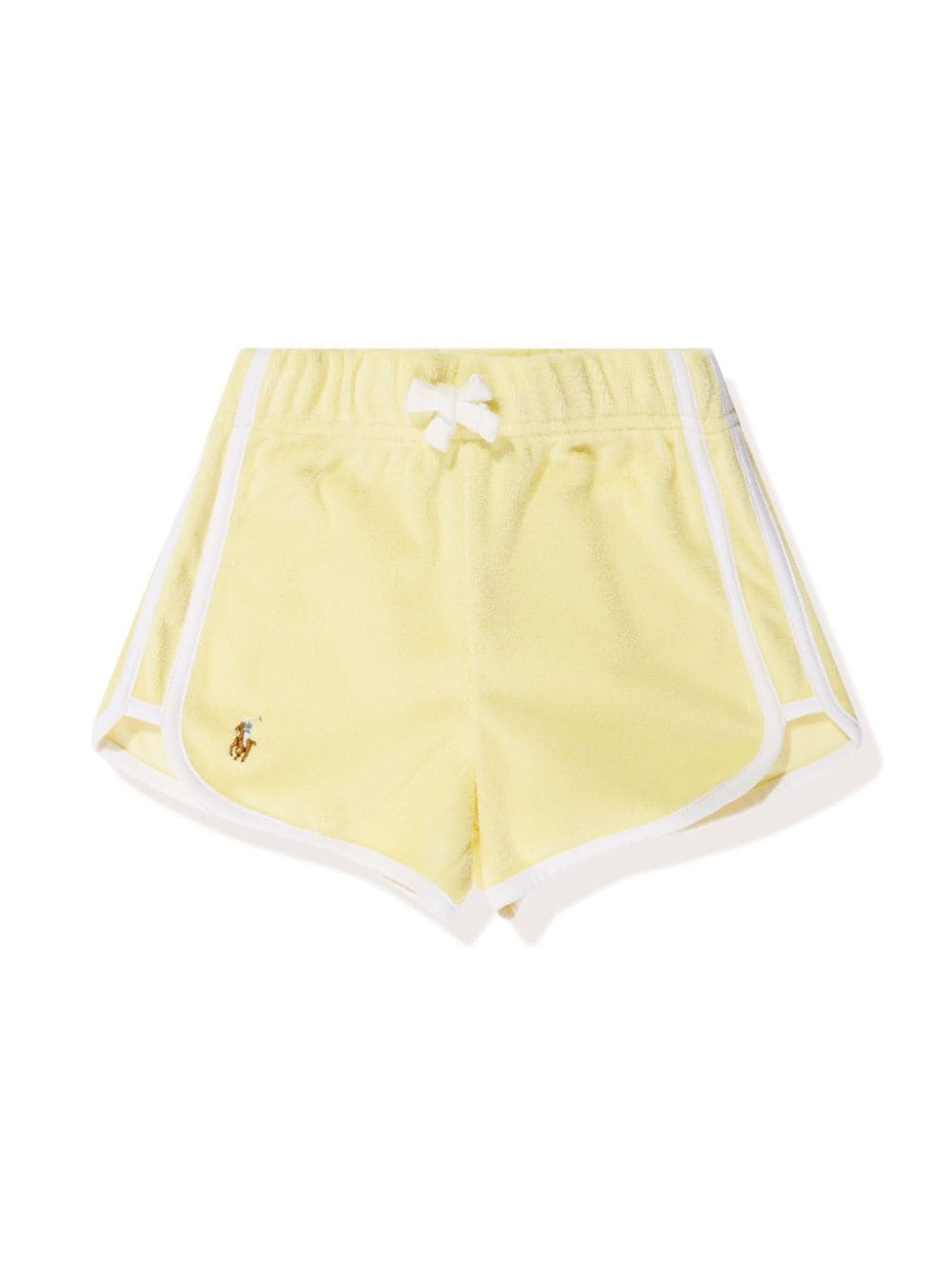 Shop Ralph Lauren Drawstring Track Shorts In Yellow