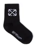 Off-White Kids Arrow logo-jacquard socks - Black