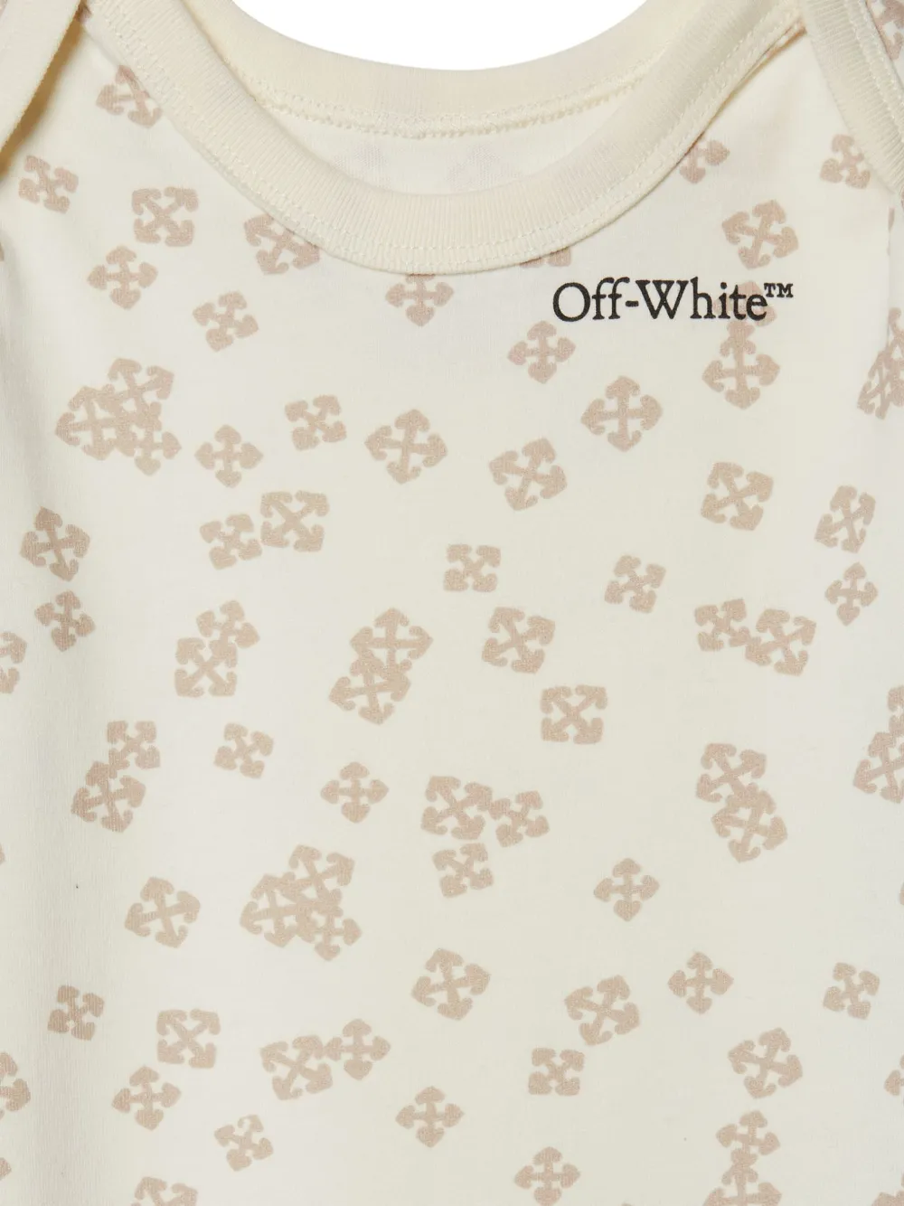 Off-White Kids Katoenen romper met print Wit