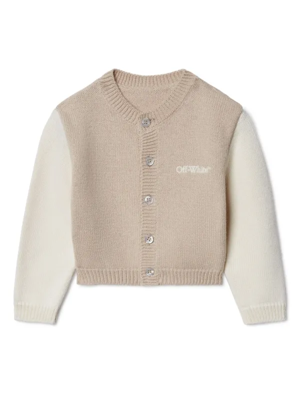 Off White Kids Bookish wool cotton Cardigan Neutrals FARFETCH PH