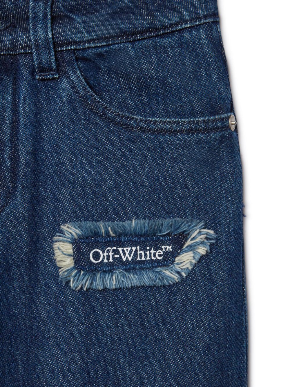 Shop Off-white Bookish Straight Jeans In Blue