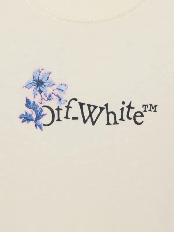 【関税無・国内発】 Off-White / Floral Embr Arrow Casual Tee Off White | Flower Arrow Casual T-Shirt | Regular Fit T