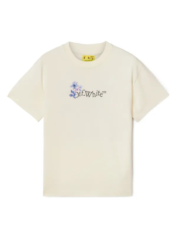 Tシャツ・カットソー Off-White T-Shirt With Arrow Embroidery Off-White Crew-neck t-shirt with back arrow embroidery | The