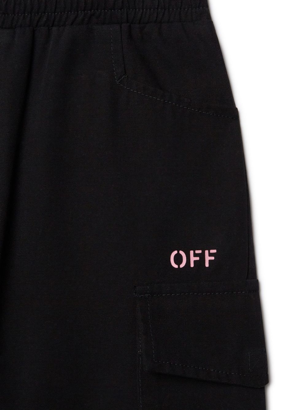 Shop Off-white Off Stamp Cargo Track Pants In Black