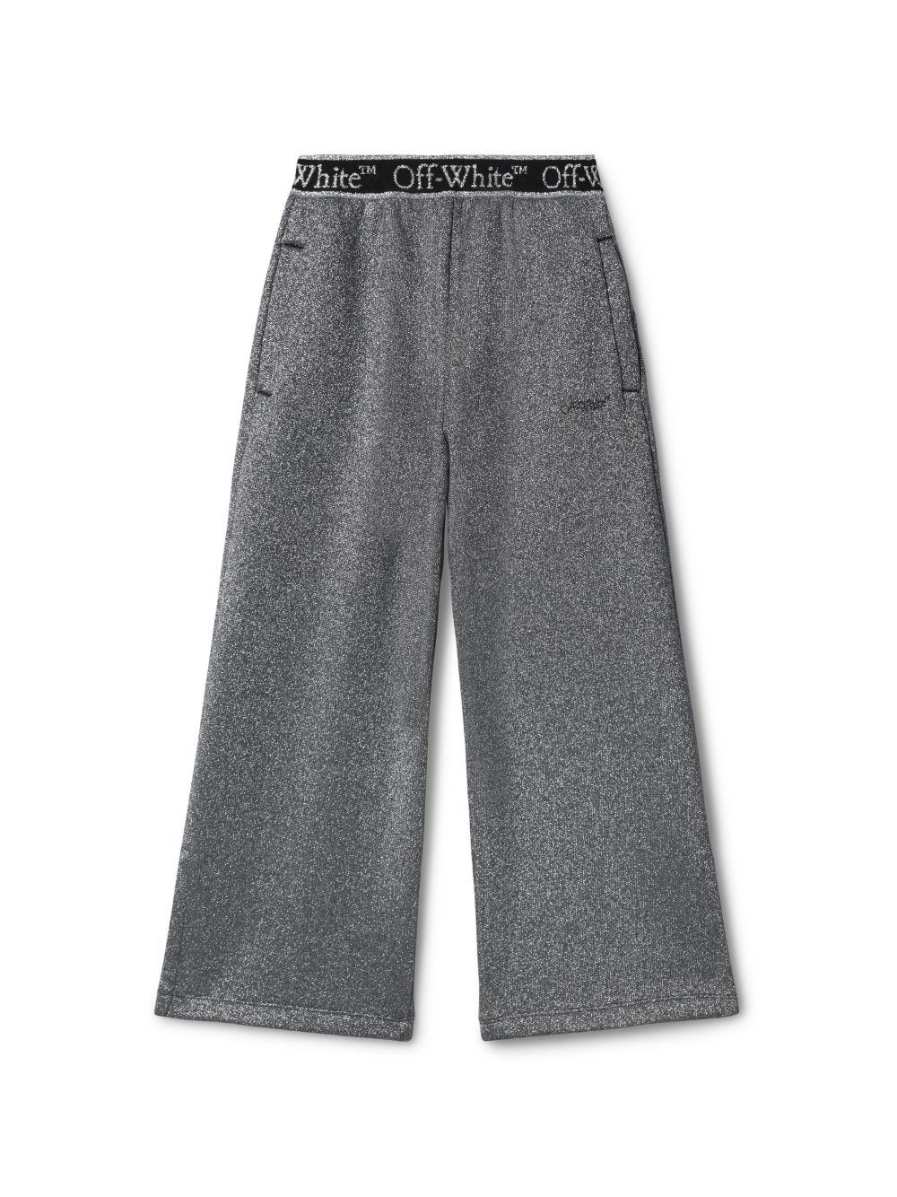 Off-white Kids' Grey Bookish Logo Band Pants