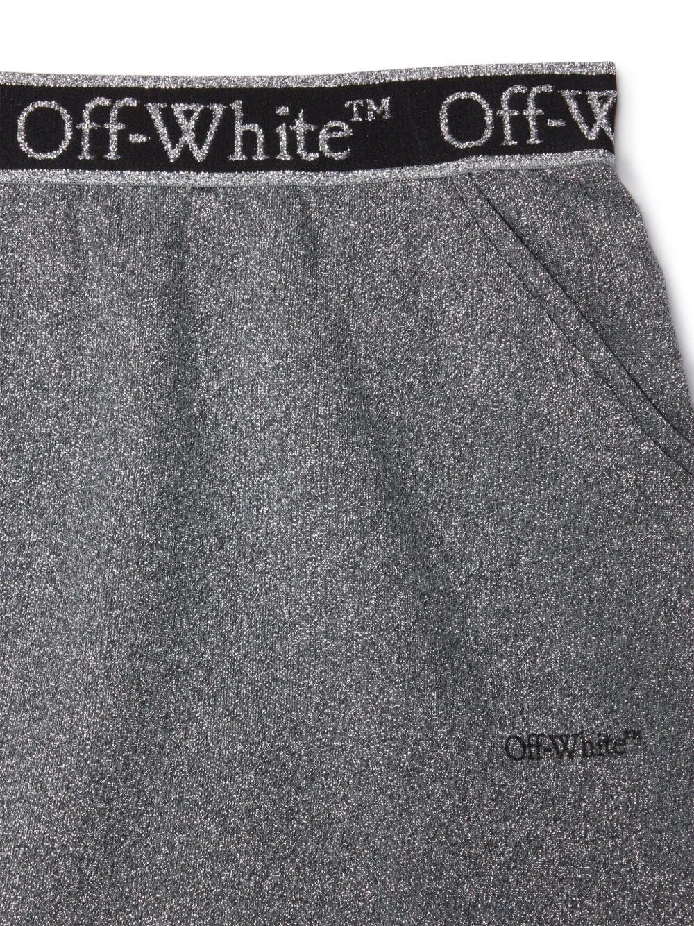 Off-White Kids Bookish katoenen rok met logoband Grijs