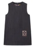 Off-White Kids pinstriped A-line dress - Grey