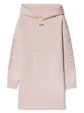 Off-White Kids Arrow Stitched cotton hoodie dress - Pink