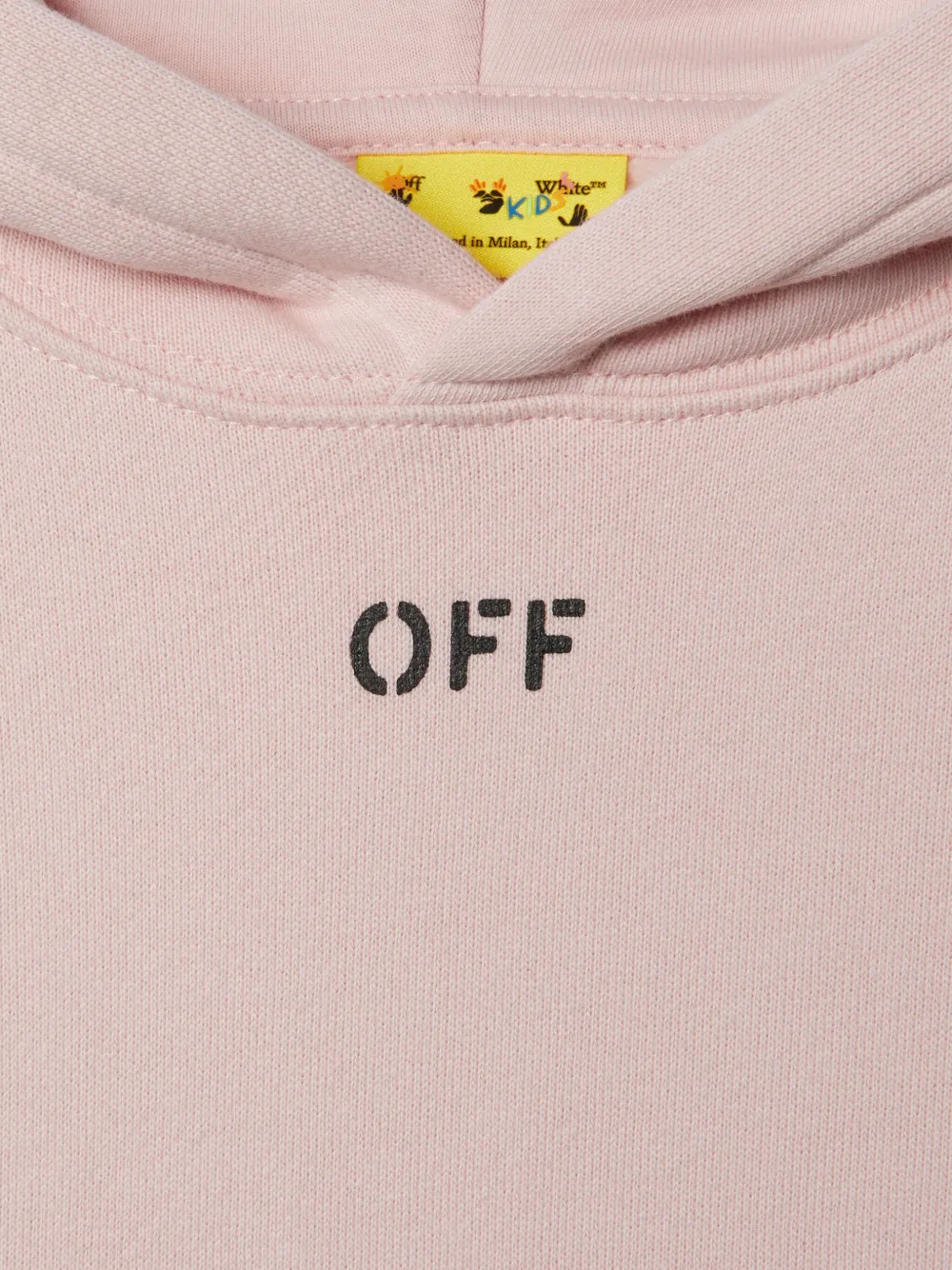 Off-White Kids Katoenen hoodie-jurk met Arrow Roze
