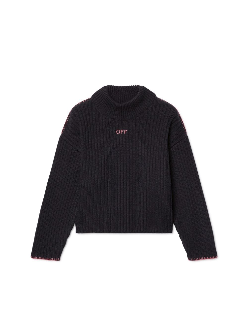 Off-white Kids' Black Off Stamp Ribbed Top