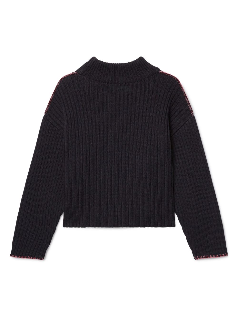 Off-White Kids Off Stamp ribbed-knit jumper - Black