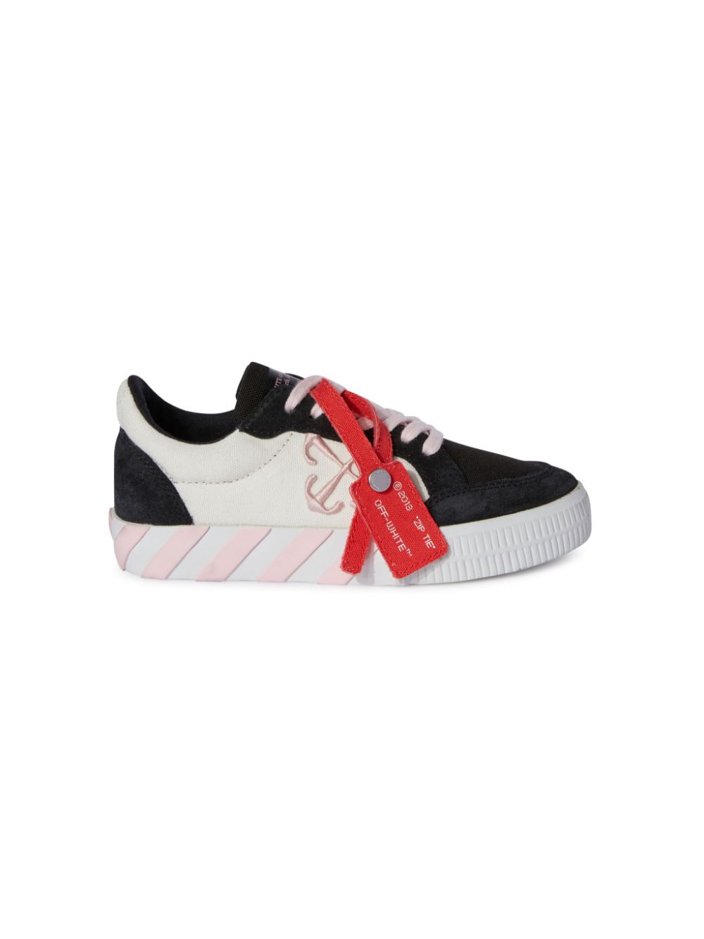 Off-White Kids Low Vulcanized sneakers met vlakken Zwart