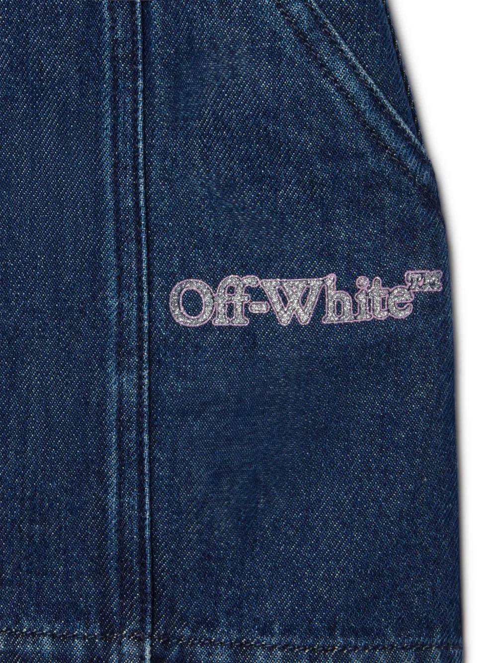 Off-White Kids Spijkerrok met print Blauw