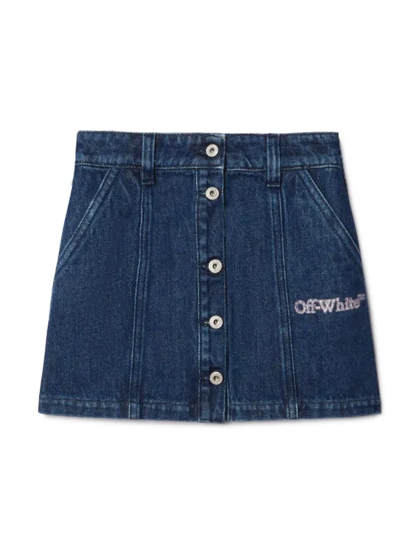 Off-White Kids Bookish デニムスカート | ブルー | FARFETCH JP