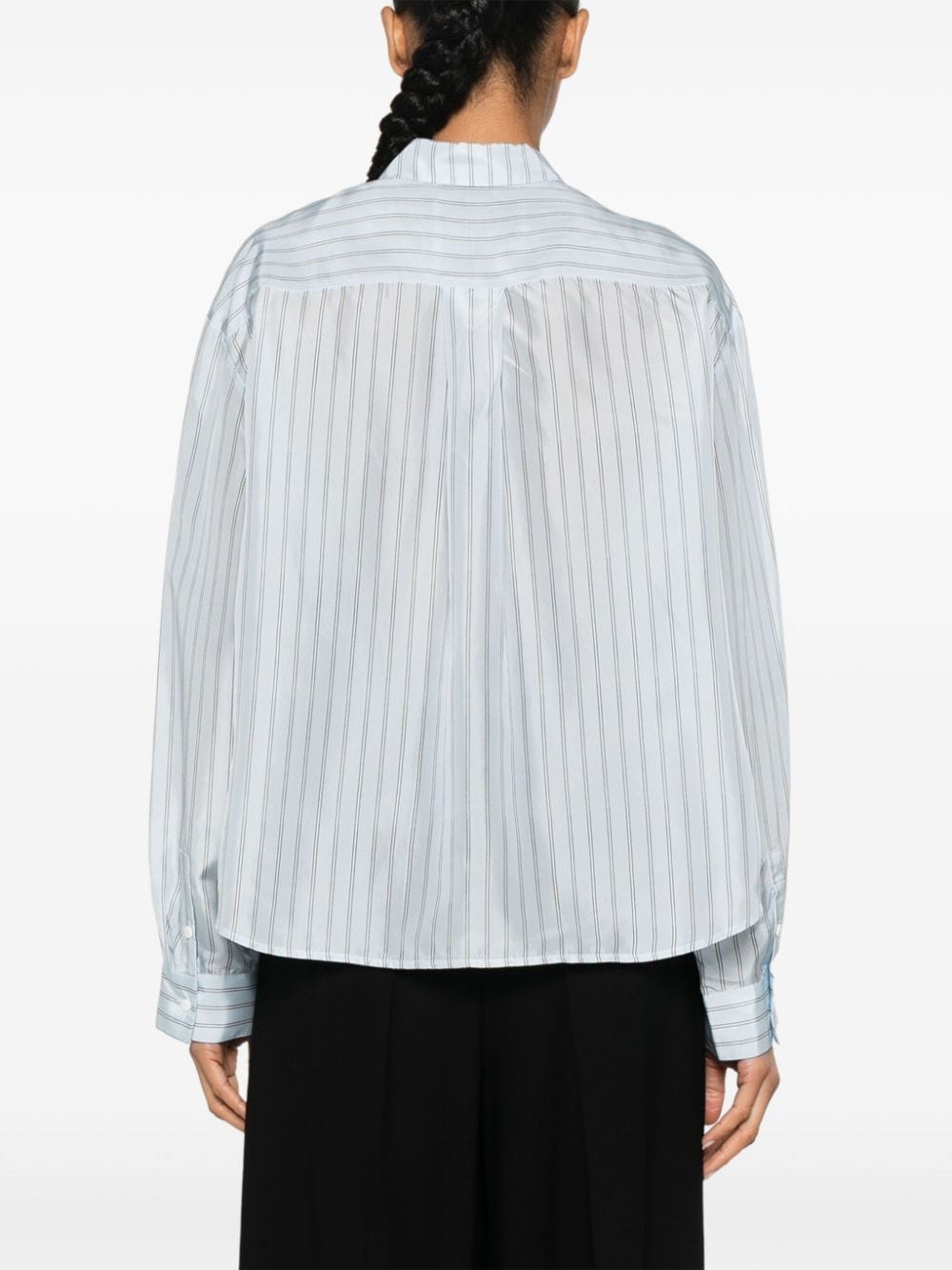 Shop Herskind River Striped Shirt In Blue