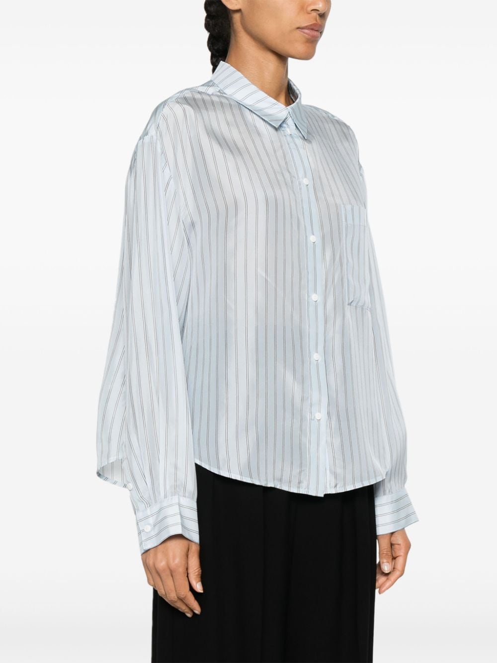 Shop Herskind River Striped Shirt In Blue