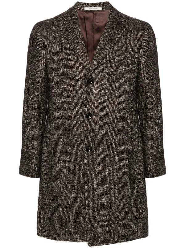 コート TAGLIATORE 'Bonny' coat Tagliatore Herringbone single-breasted Coat | Brown