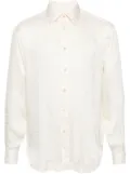 TOM FORD leopard-jacquard silk shirt - Neutrals