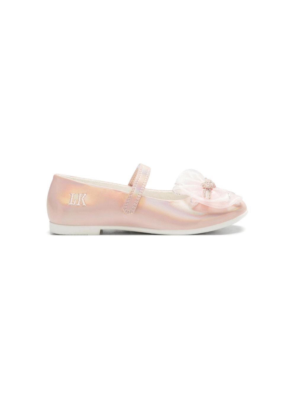 Shop Lelli Kelly Bow-detail Touch-strap Ballerina Shoes In Pink