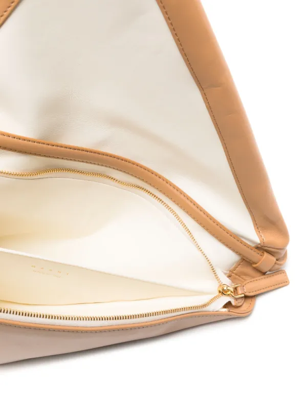 【24SS★新品】MARNI■Prisma Triangle ショルダーバッグ Marni Prisma Triangle レザーバッグ | ブルー | FARFETCH JP