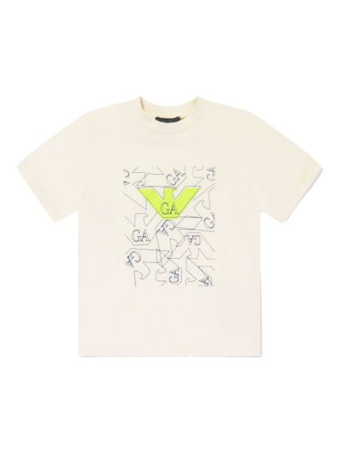 Emporio Armani Kids monogram-print cotton T-shirt 