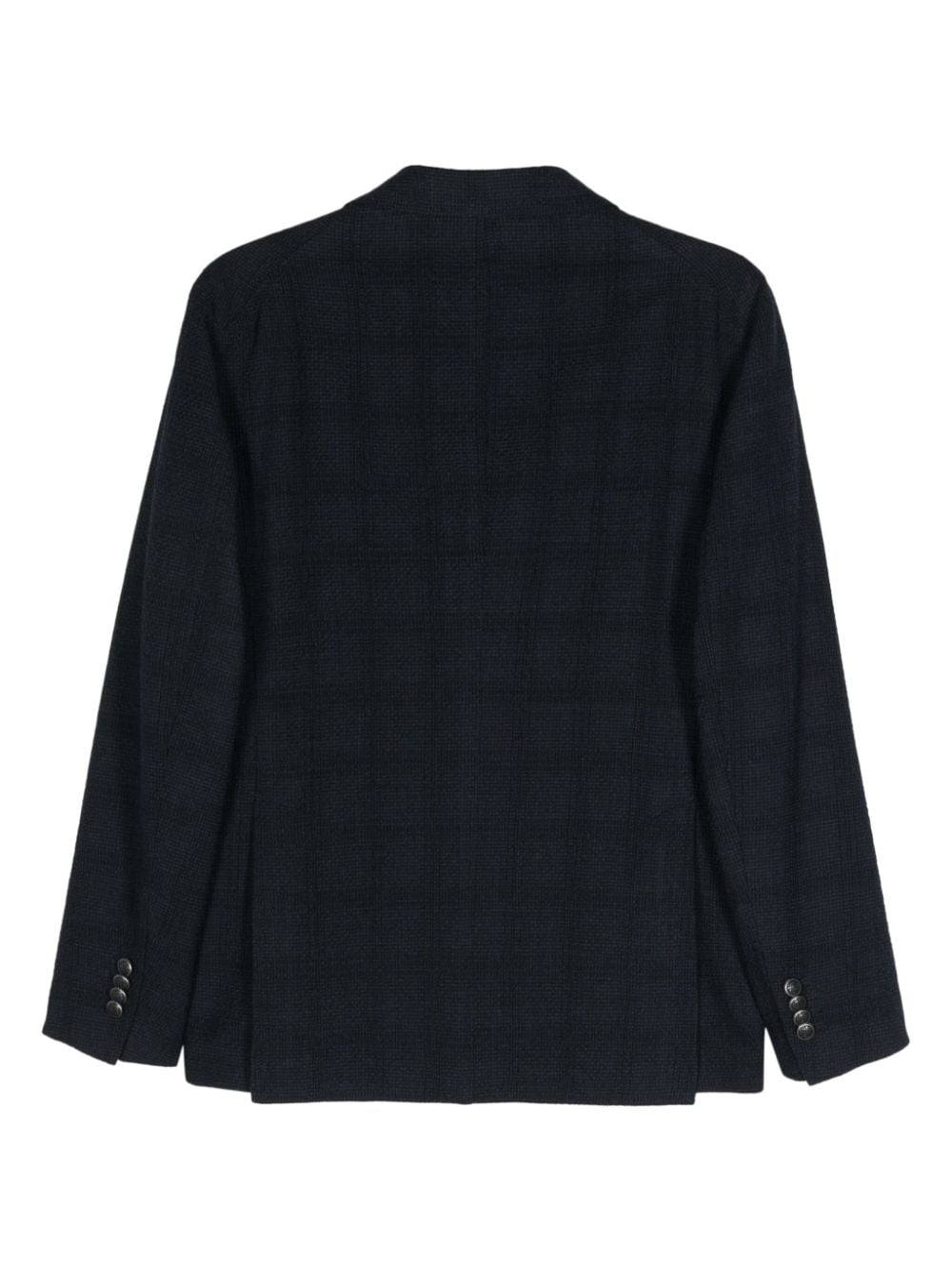 Shop Tagliatore Patterned-jacquard Double-breasted Blazer In Blue