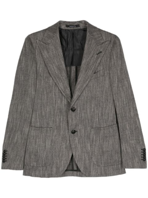 Tagliatore melange chevron-knit blazer Men