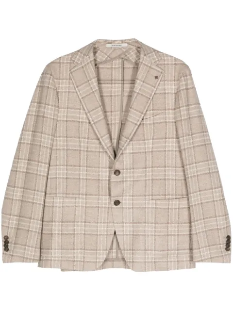 Tagliatore Blazer xadrez de lã virgem mista