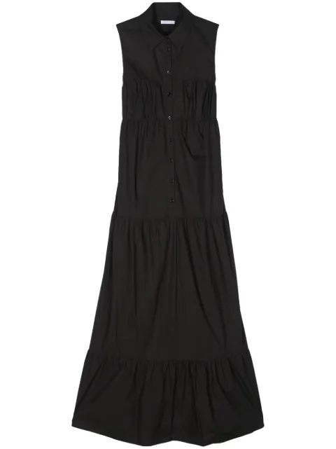 Patrizia Pepe tiered poplin maxi shirtdress