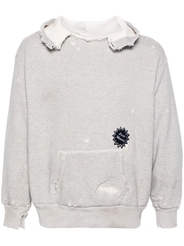 Saint Mxxxxxx ロゴパーカー（グレー） SAINT Mxxxxxx パーカー XLサイズ グレー