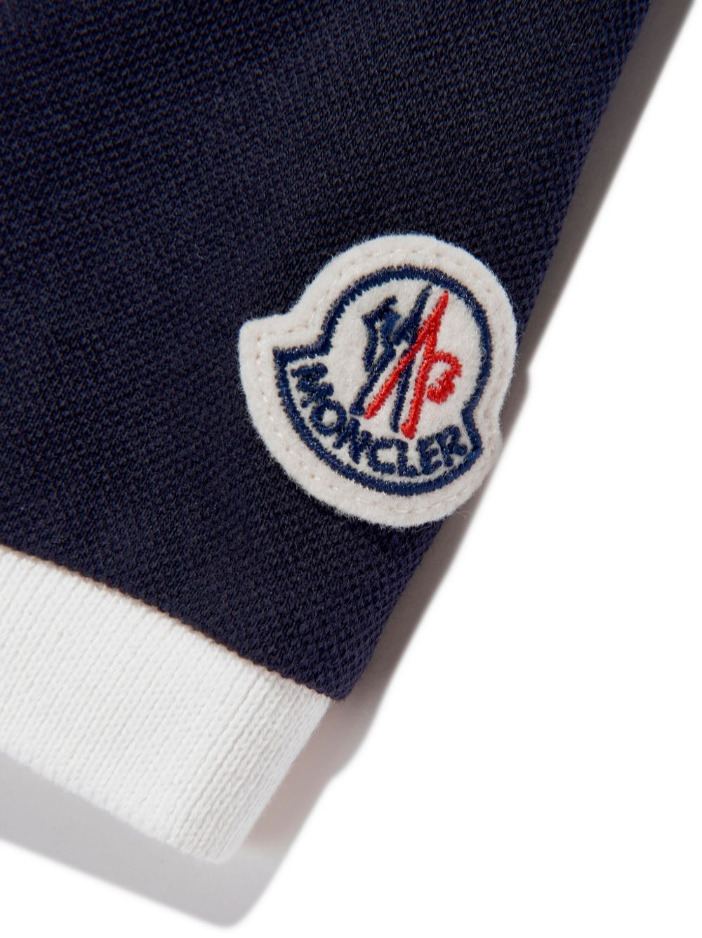 Moncler Enfant Poloshirt met logopatch Blauw